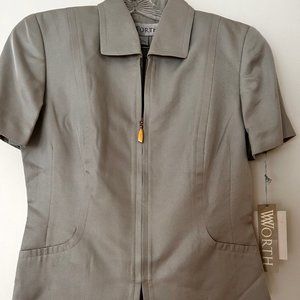 NWT Worth Collection Jacket Silk/Cotton Sz 4